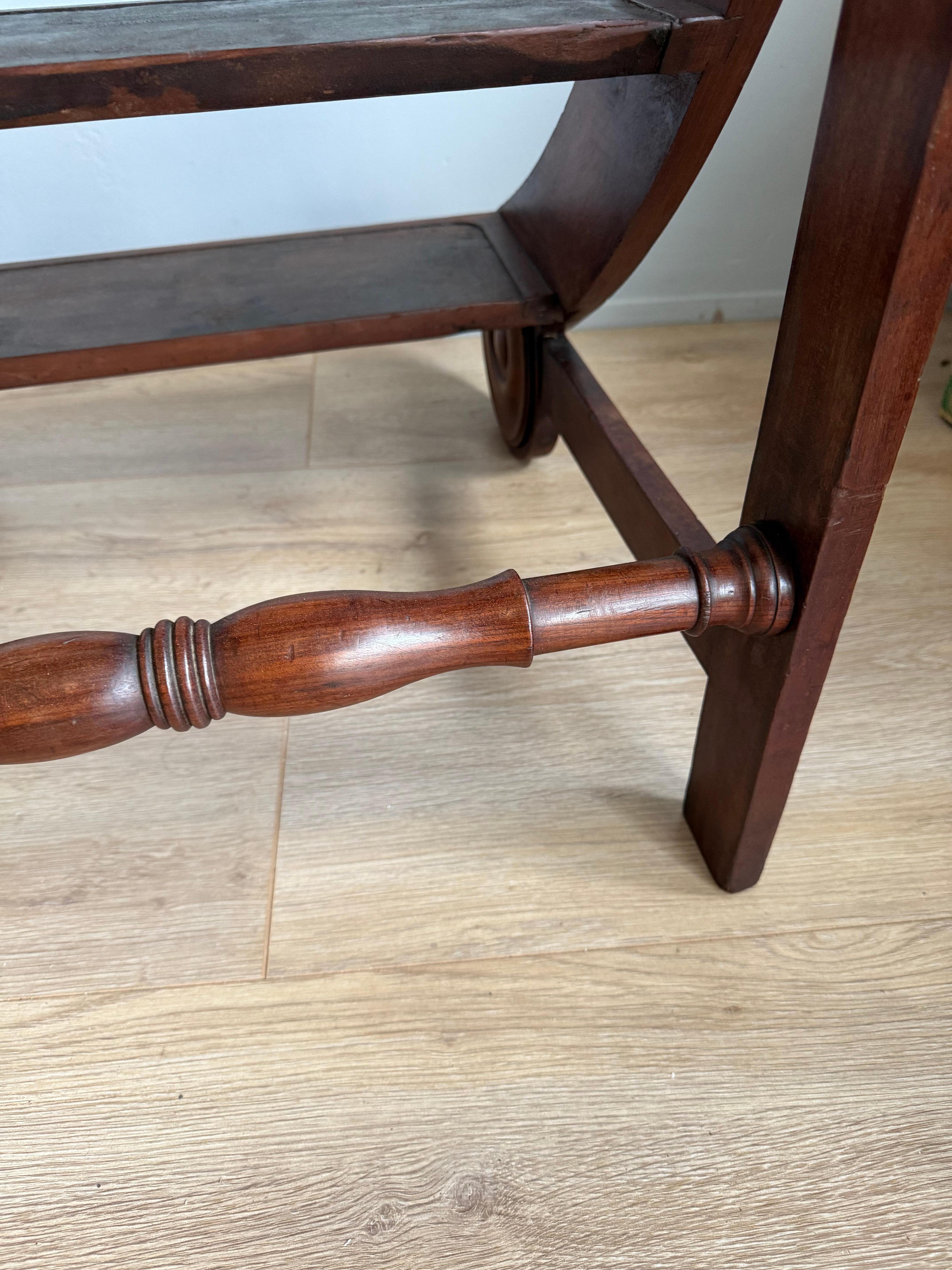 Scala per biblioteca antica e robusta in legno massiccio di teak dell'epoca tardo-vittoriana 1890 in vendita 3
