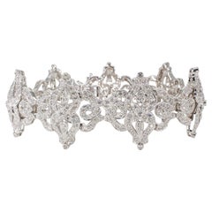 Antique Style Bracelet with Round Diamonds. D4.26ct.t.w.