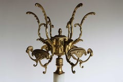 Antique Style Brass & Onyx Square Marble Coat Hat Rack Vintage Hall Tree Stand