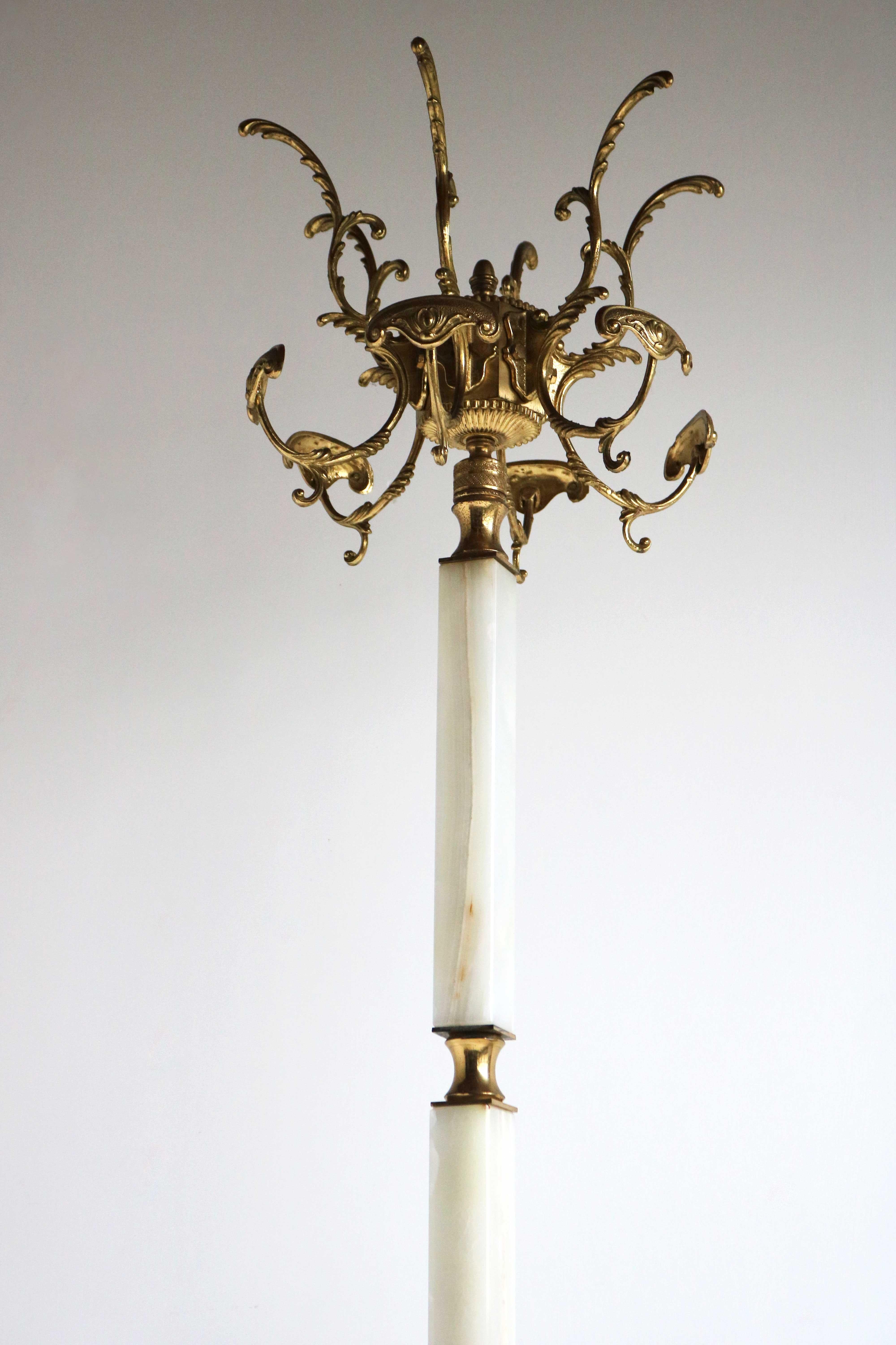 brass coat rack stand