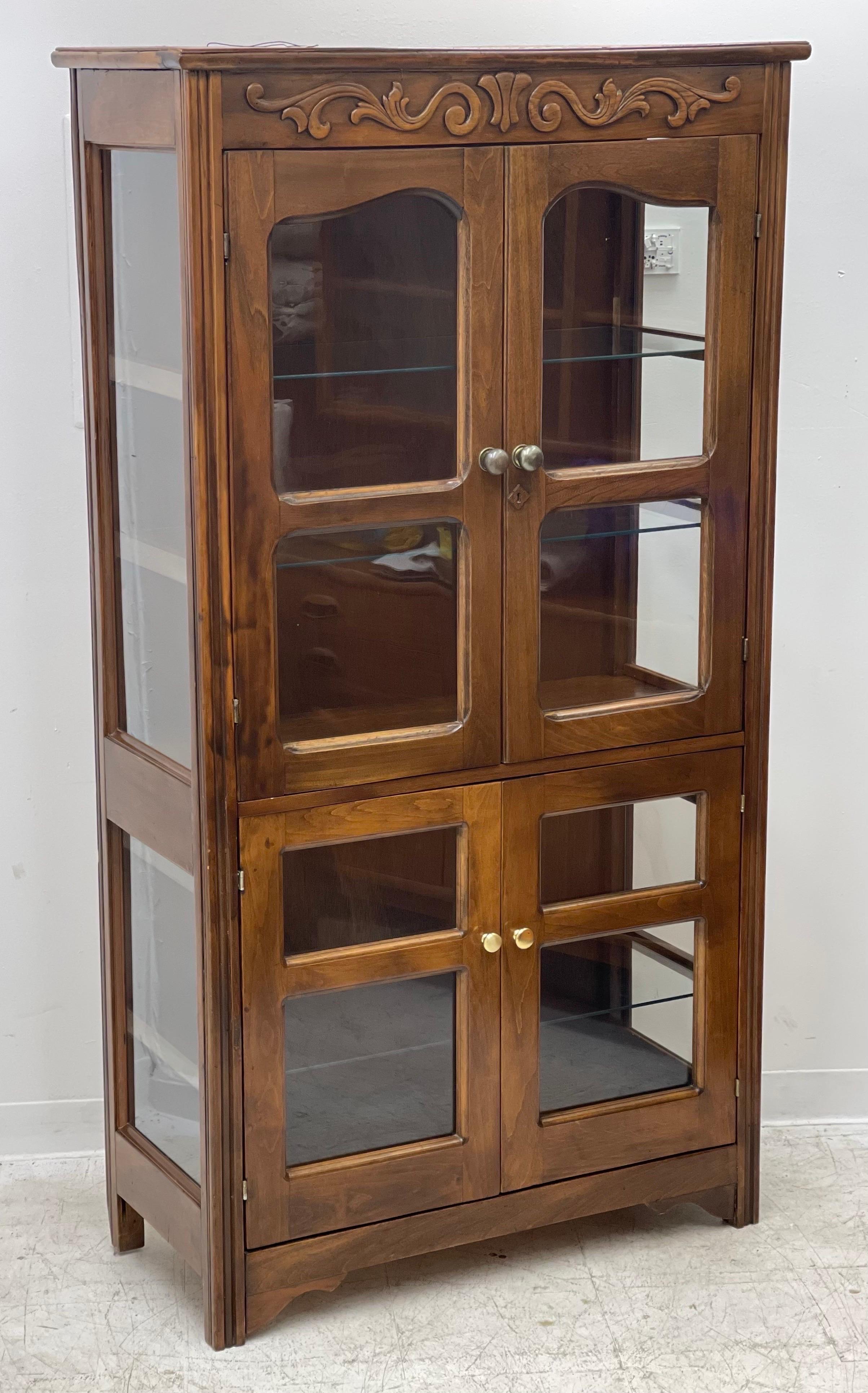 Antique style cabinet storage.

Dimensions. 38 W ; 17 1/2 D ; 71 H.