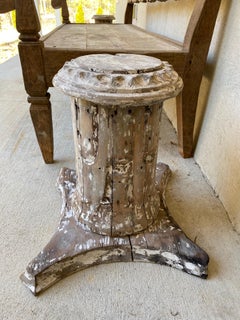 Antique Style Column Wood Pedestal Plinth