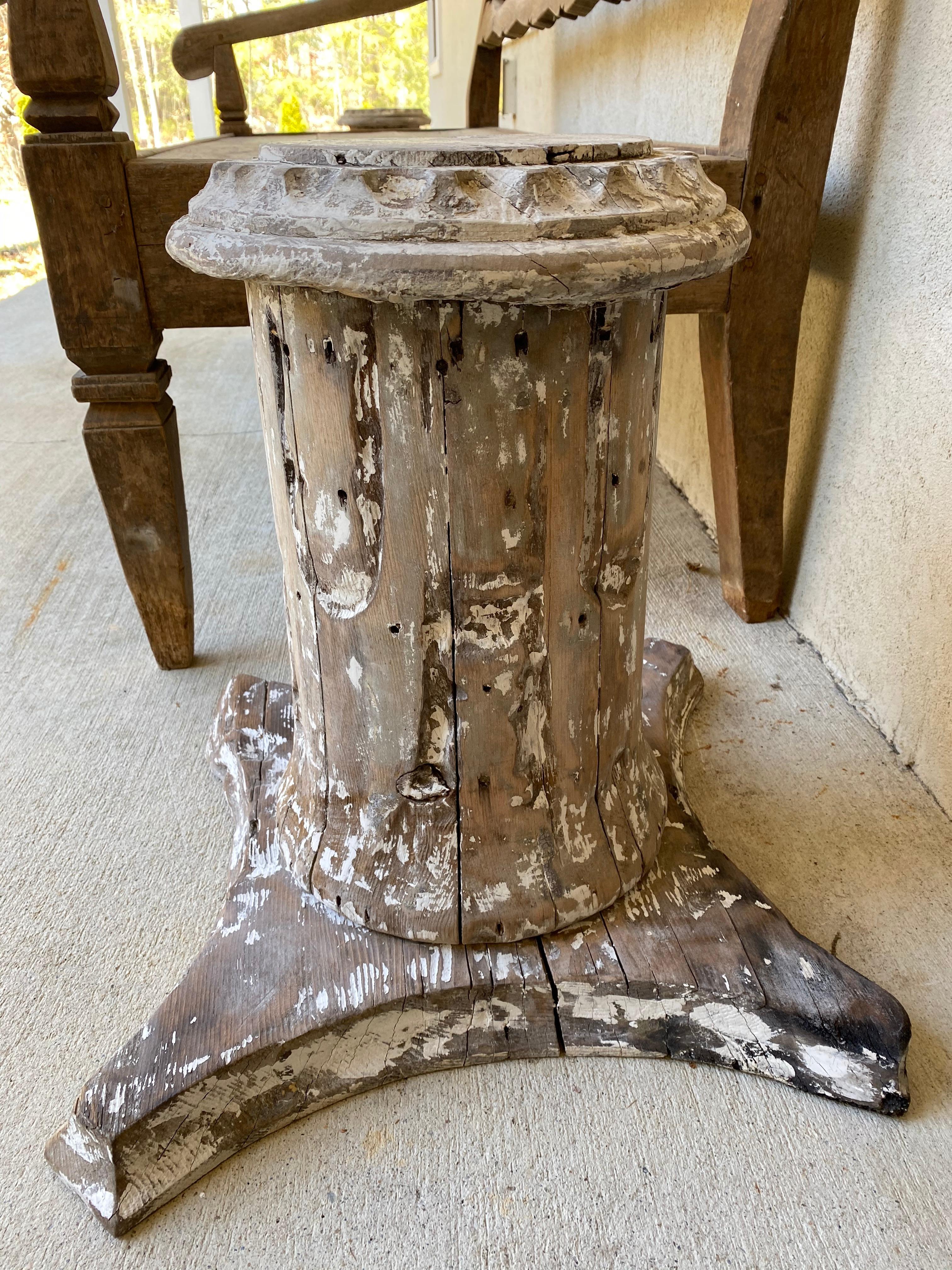 Colonne de style antique, socle en The Pedestal Wood État moyen - En vente à Sheffield, MA