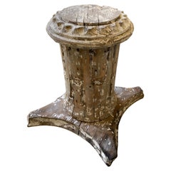 Antique Style Column Wood Pedestal Plinth