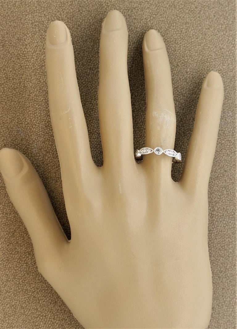Antique Style Diamond Gold Eternity Band Ring For Sale at 1stDibs