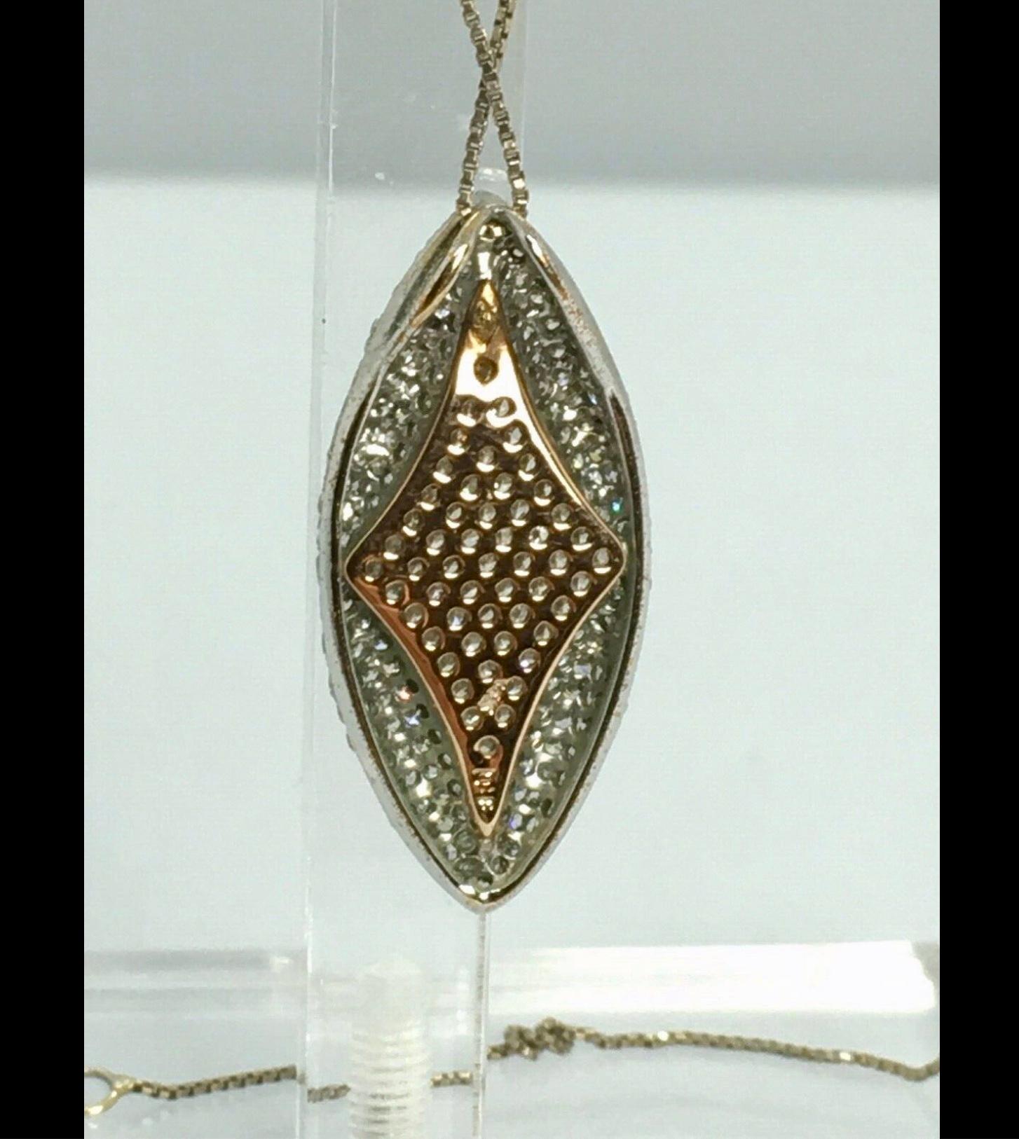 Art Nouveau Antique Style Diamond Pendant Gold For Sale
