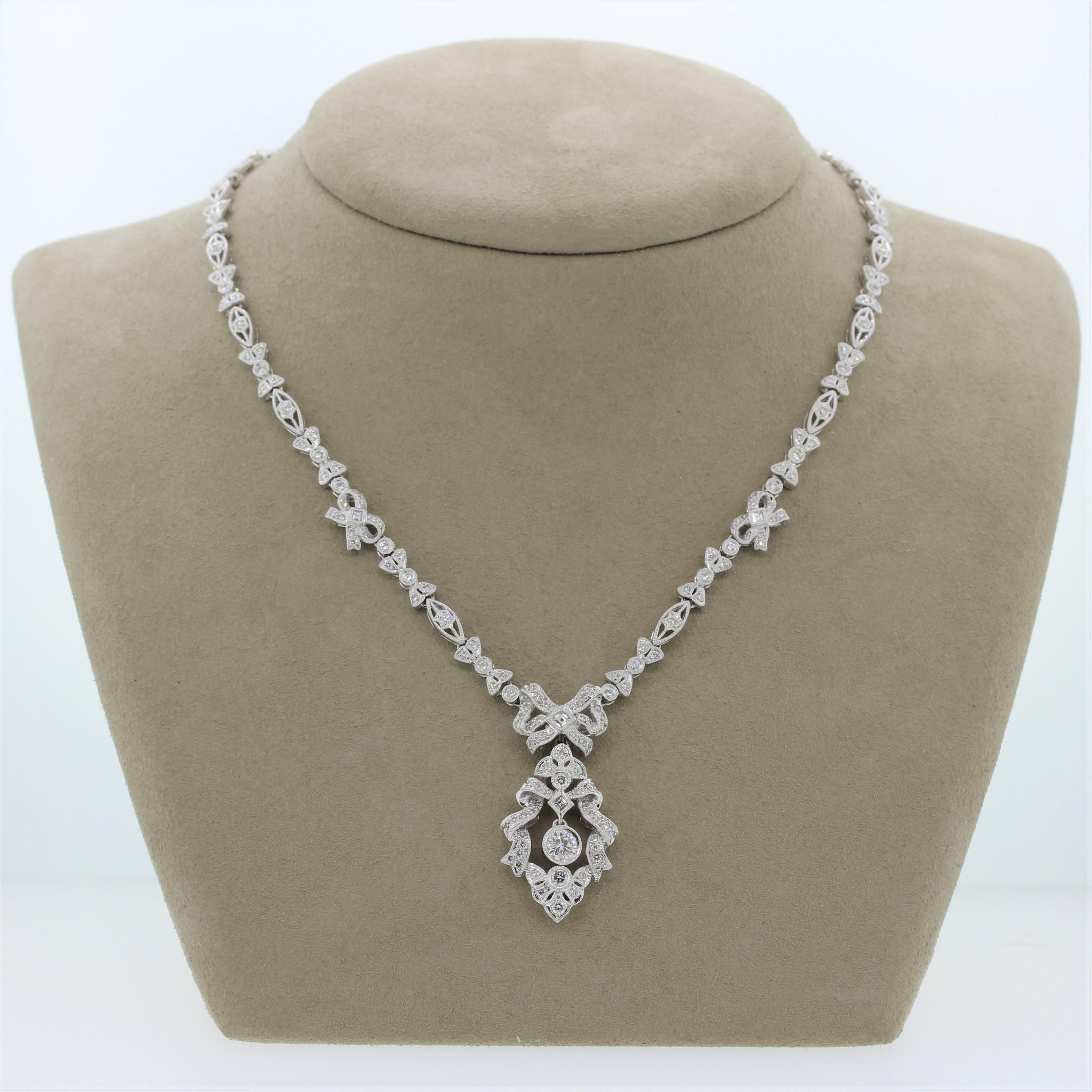 diamond filigree necklace