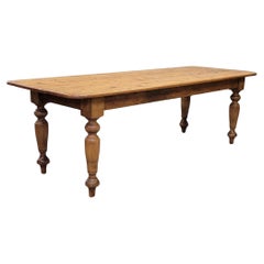 Vintage English Rustic Pine 8
 Long Farmhouse Dining Table