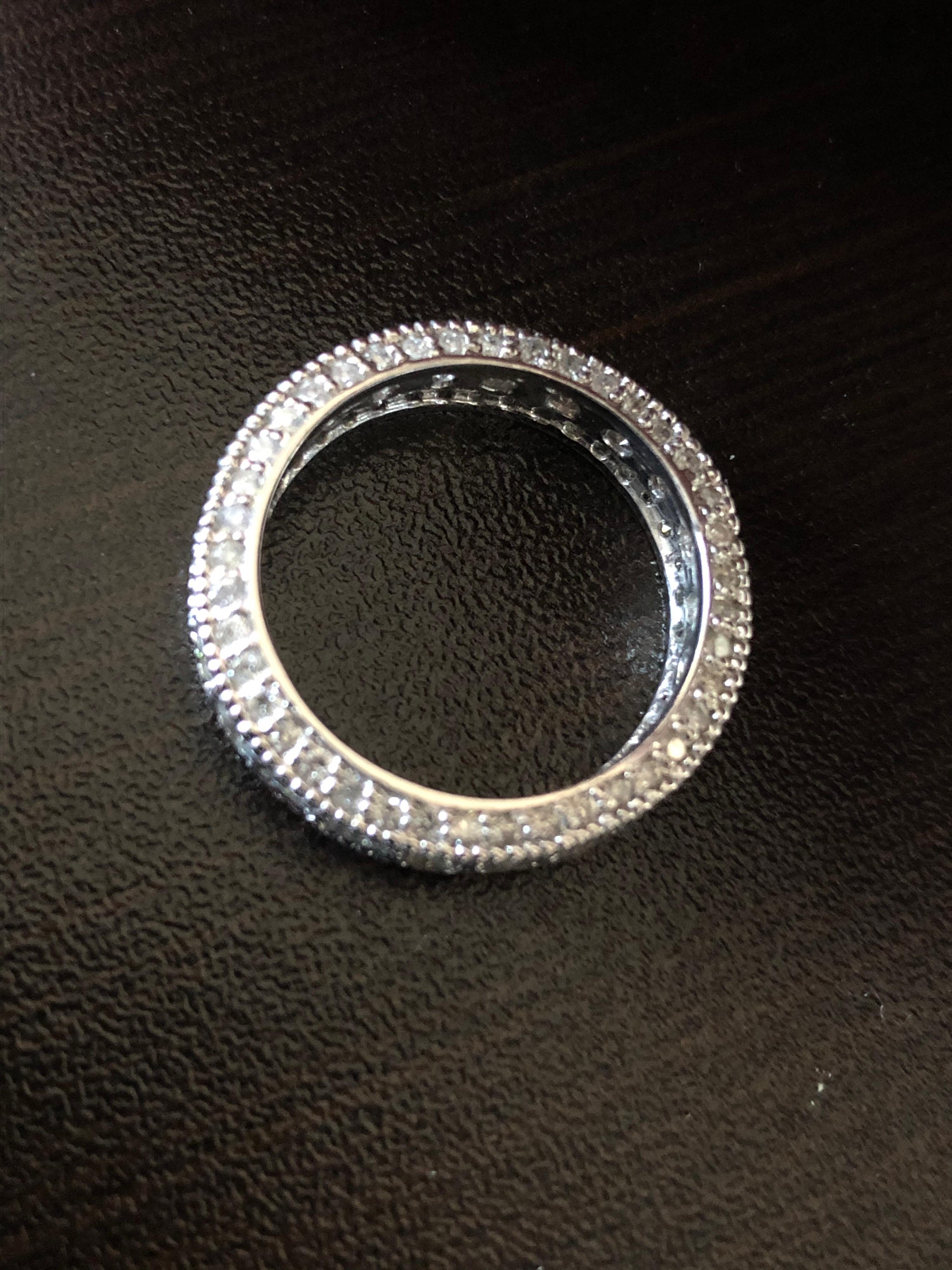 Modern Antique Style Eternity Ring 3.50 Carat For Sale