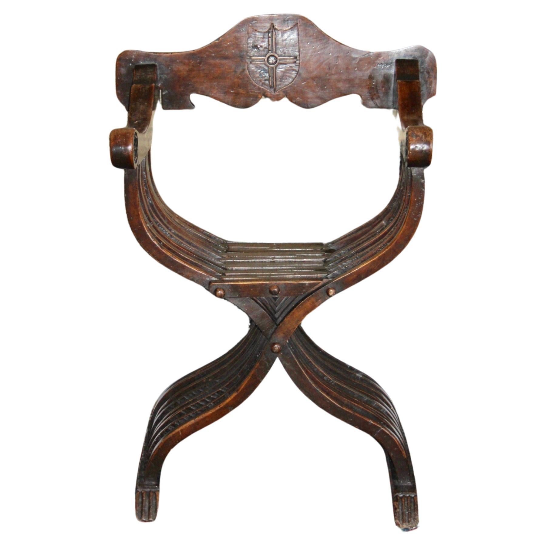 Antique style folding chair For Sale