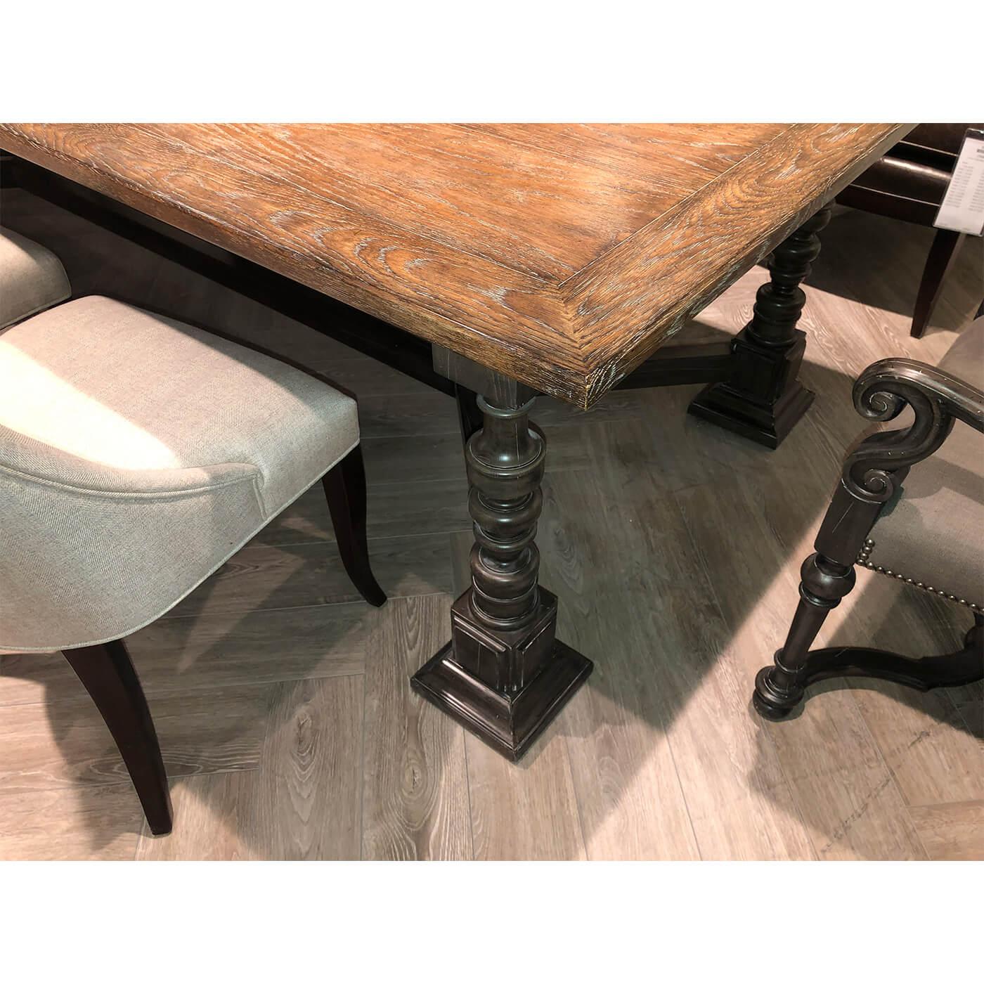 Wood Antique Style French Dining Table For Sale