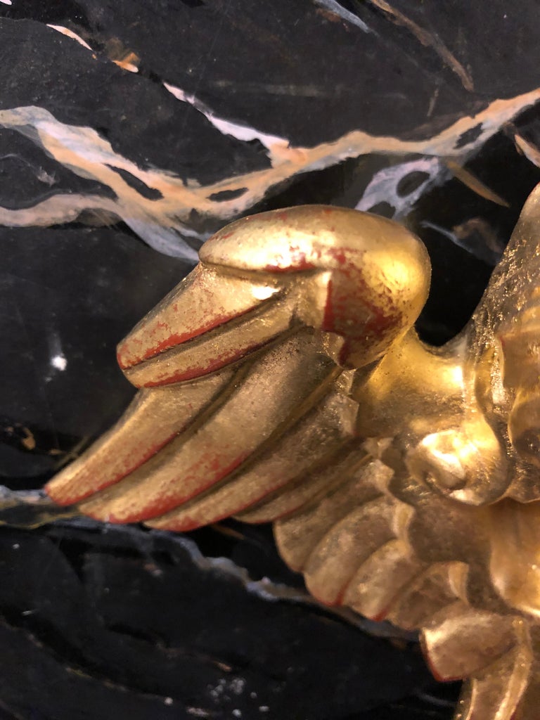 Antique Style Giltwood Pair of Small Sculpted Wood Winged Angels For ...