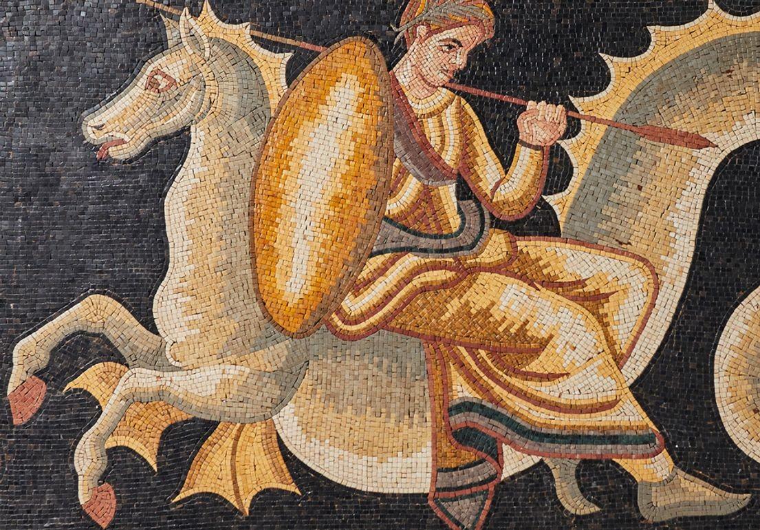Griechisches Mosaik im antiken Stil mit der Darstellung der Thetis (20. Jahrhundert) im Angebot