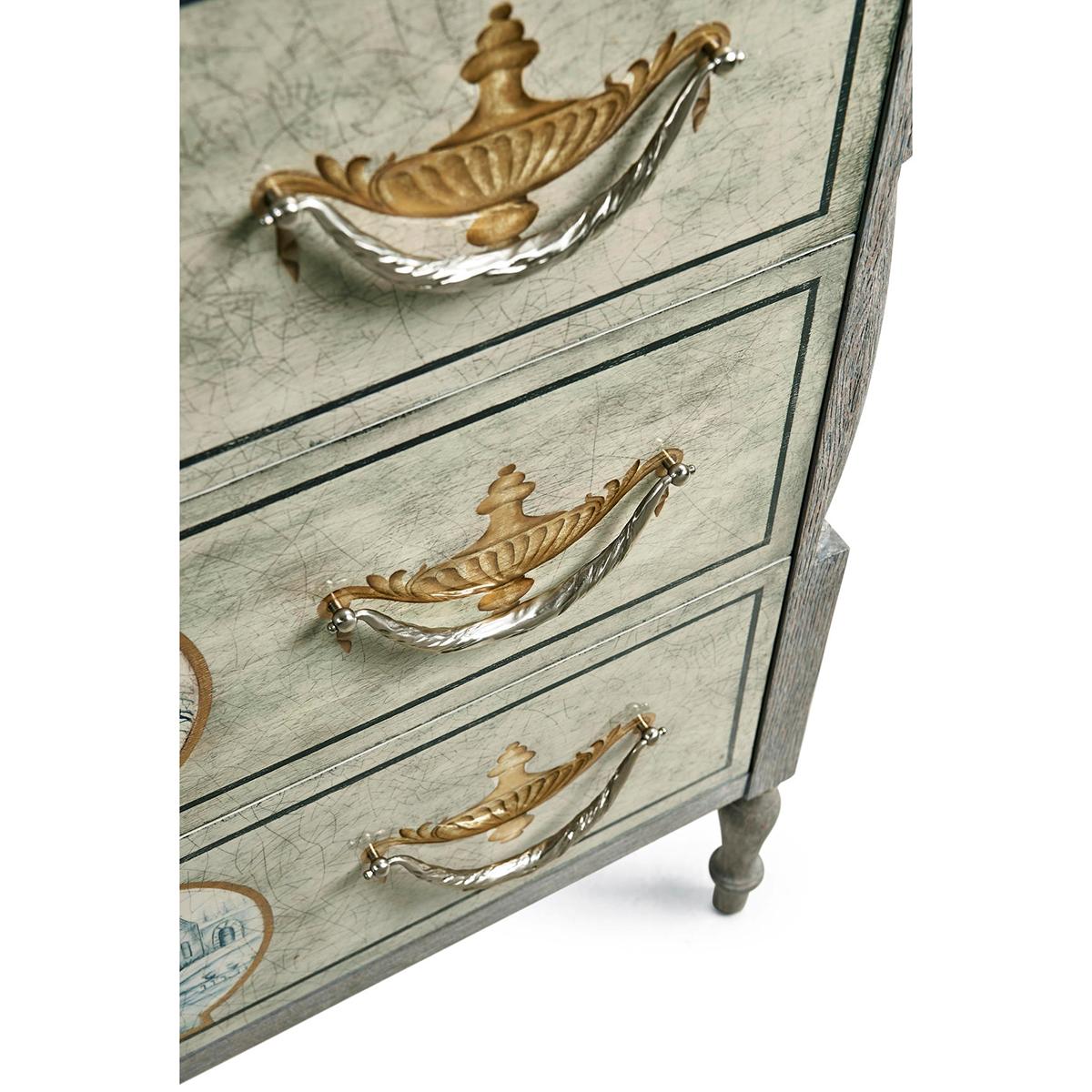 Antique Style Hand Painted Commode For Sale 3
