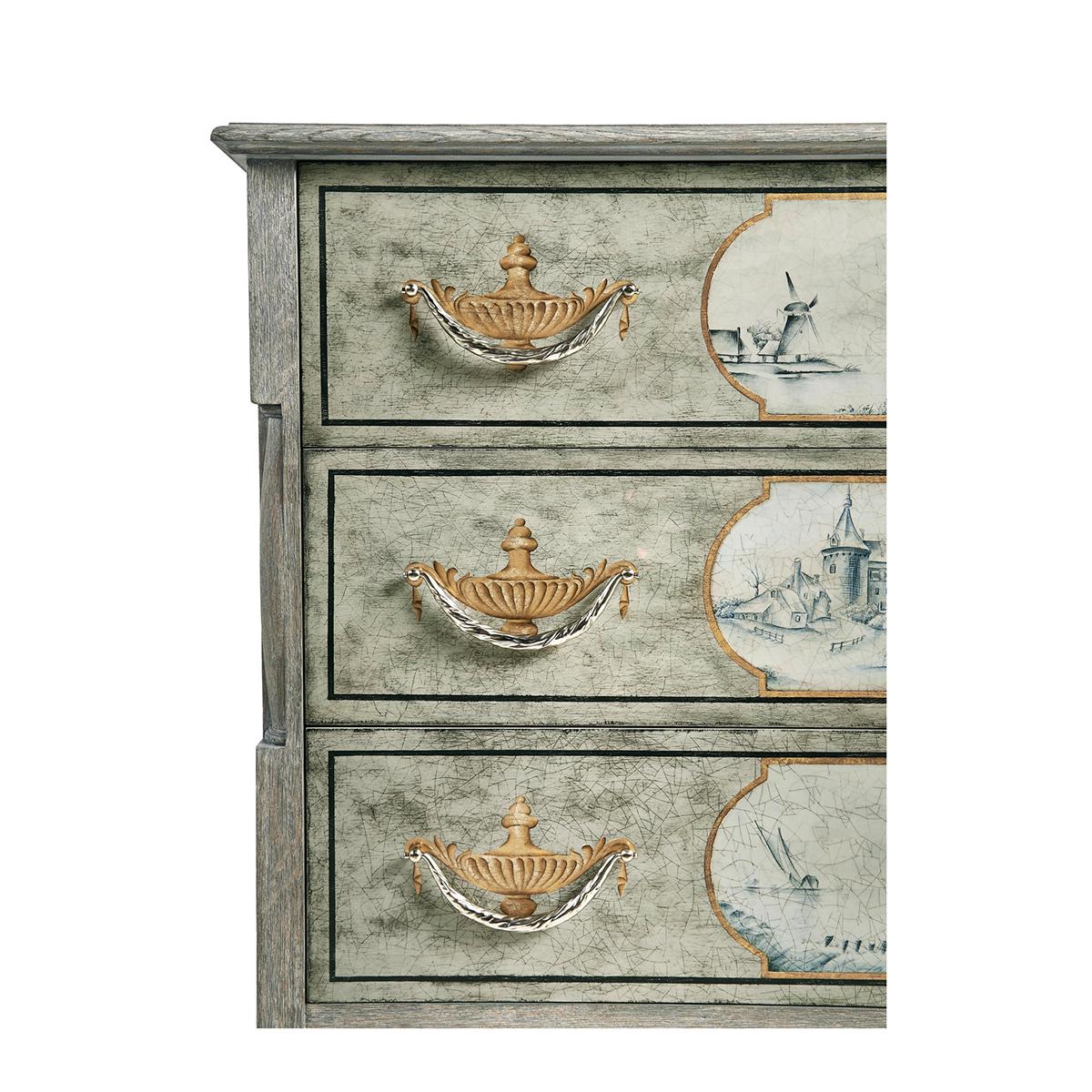 Antique Style Hand Painted Commode In New Condition For Sale In Westwood, NJ
