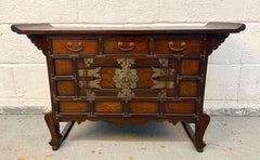 Antique Style Korean Tansu Butterfly Cabinet