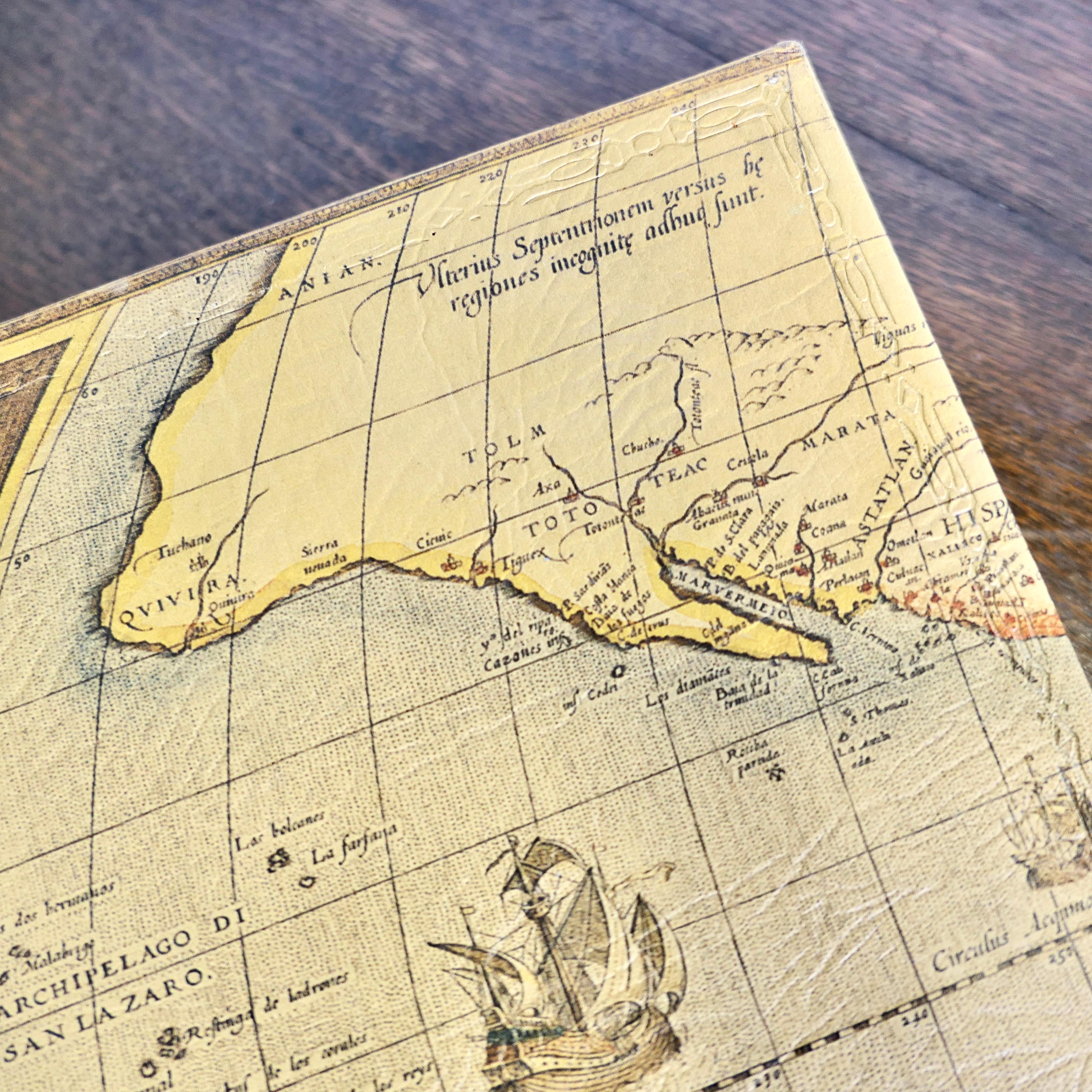 Antique Style Map Covered Secret Safe Book  This is a very attractive piece 1