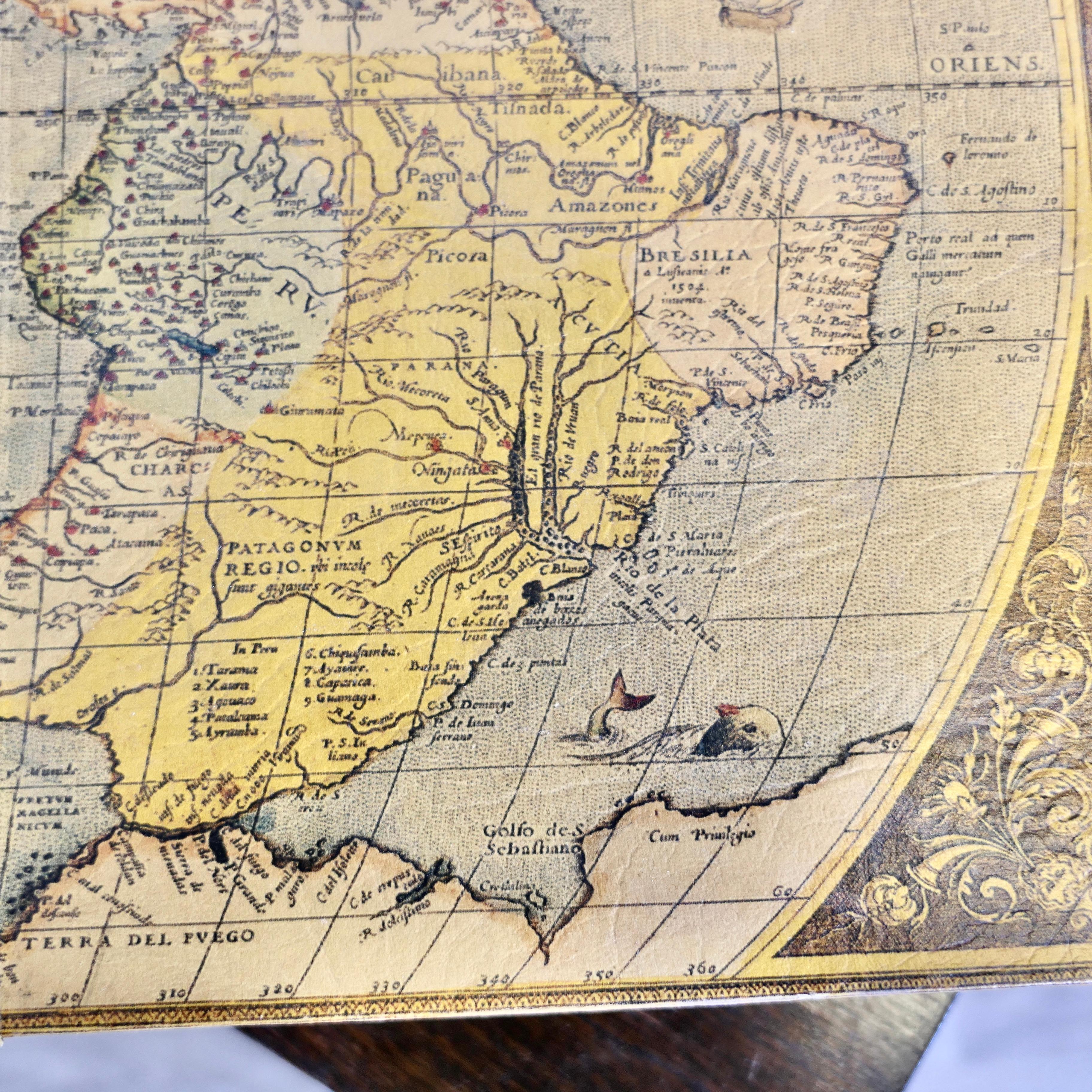 Antique Style Map Covered Secret Safe Book  This is a very attractive piece 2