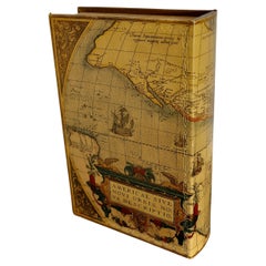 Vintage Style Map Covered Secret Safe Book  This is a very attractive piece