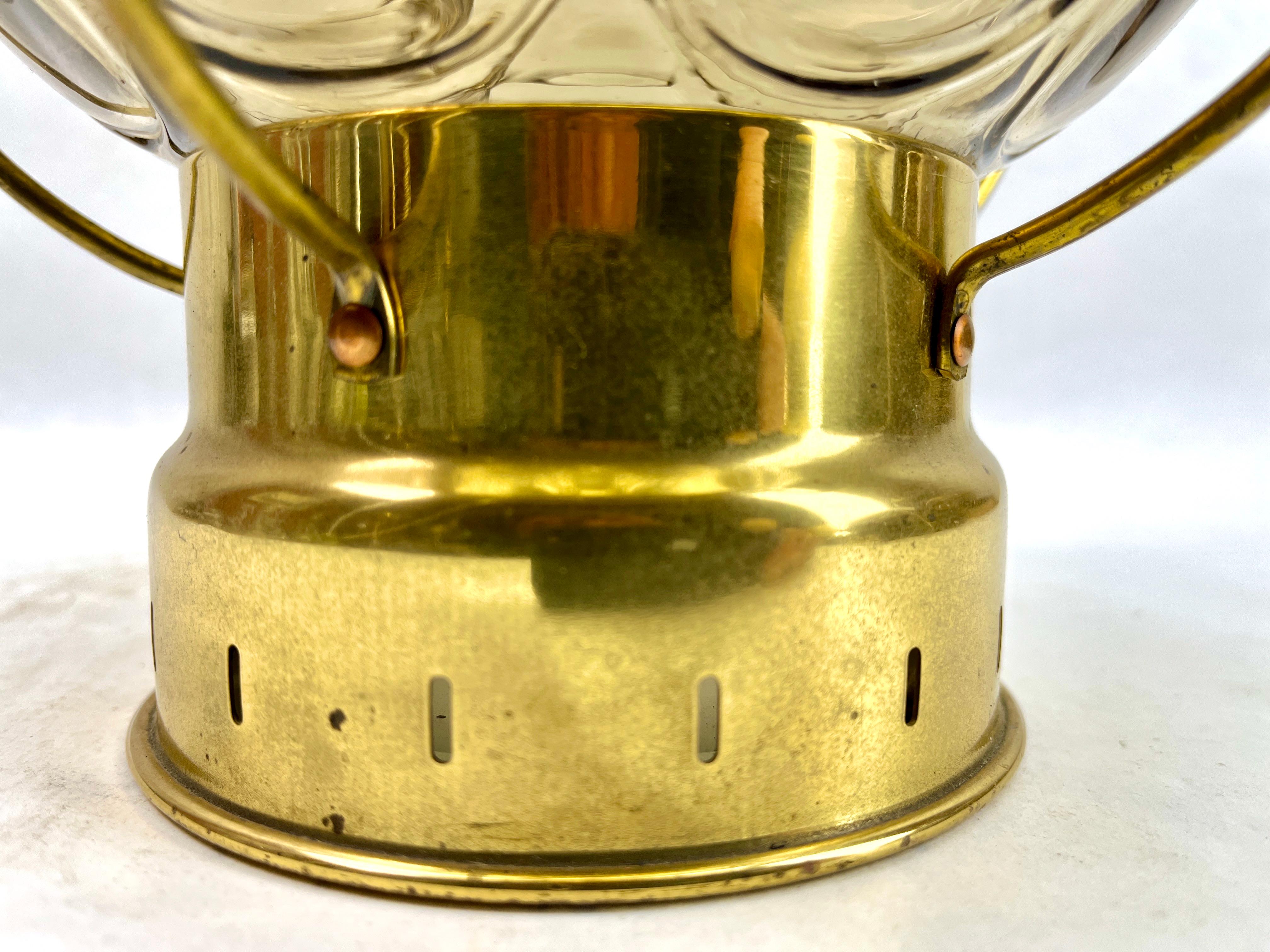 Antike Öl-Schiffslampe von Kosmos Brenner, umgewandelt in eine elektrische Lampe, 1930er Jahre im Angebot 2
