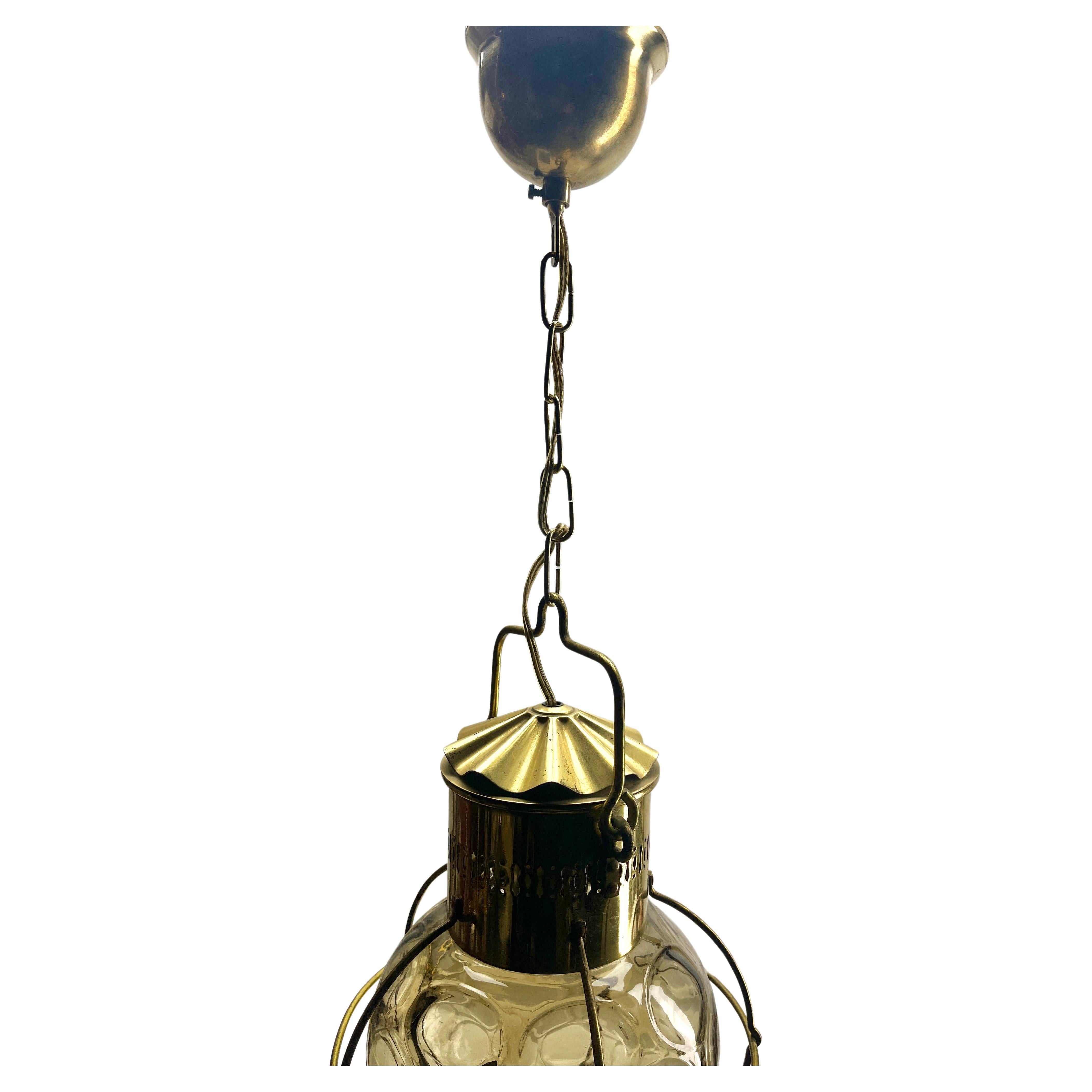 Antike Öl-Schiffslampe von Kosmos Brenner, umgewandelt in eine elektrische Lampe, 1930er Jahre im Zustand „Gut“ im Angebot in Verviers, BE