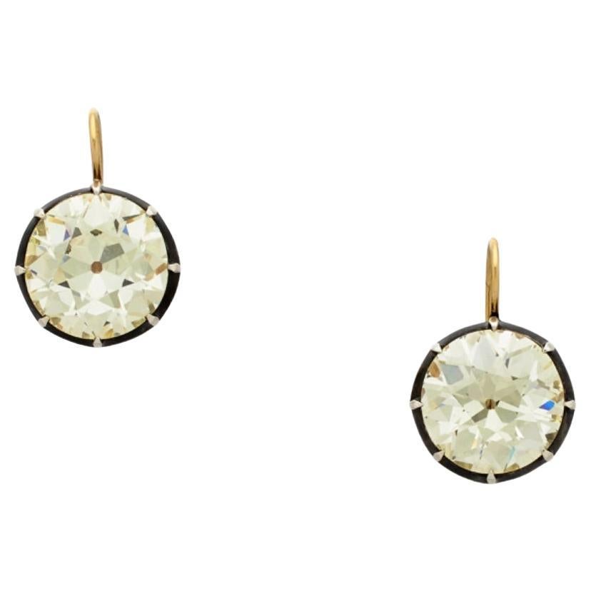 Vintage Style Snowflake Filigree Diamond drop Earrings - Mills Jewelers