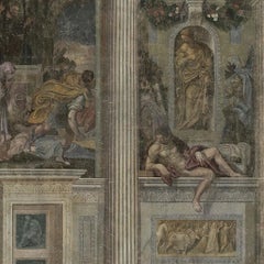 Antique-Style Panoramic Wall Décor on Canvas, 19th-Century Inspired