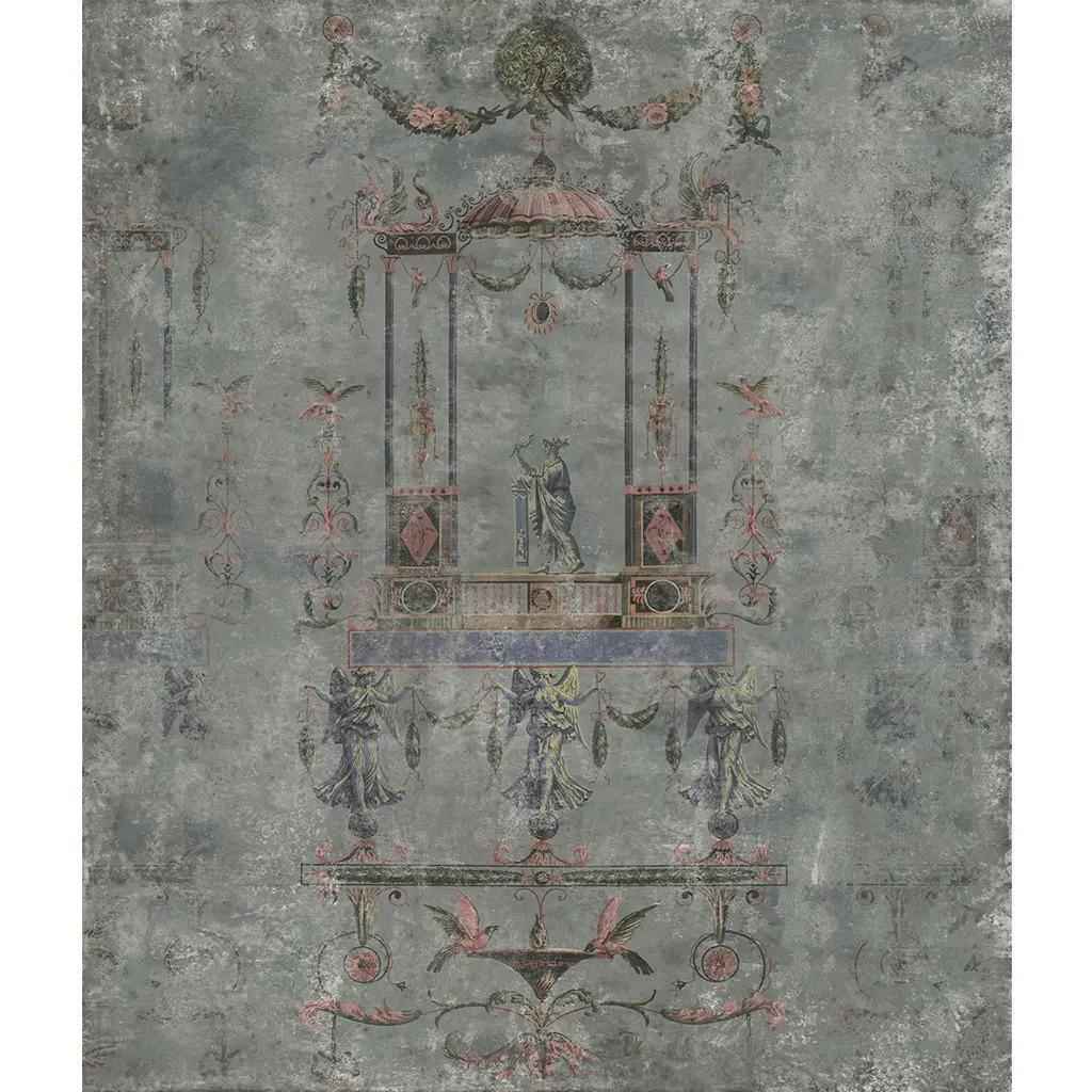 Napoleon III Antique-Style Panoramic Wall Décor on Canvas, 19th-Century Inspired For Sale