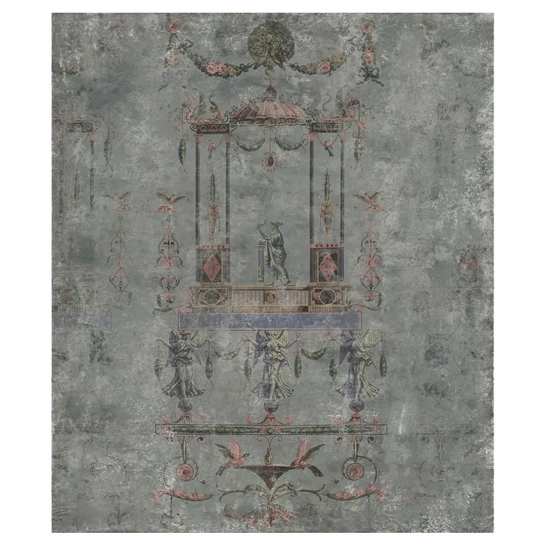 Antique-Style Panoramic Wall Décor on Canvas, 19th-Century Inspired