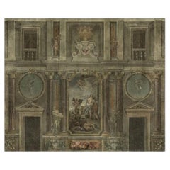 Antique-Style Panoramic Wall Décor on Canvas, 19th-Century Inspired