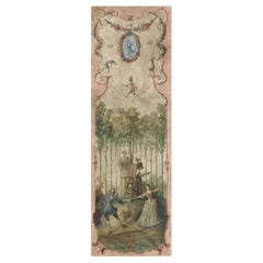 Antique-Style Panoramic Wall Mural on Canvas, 19th-Century Inspired