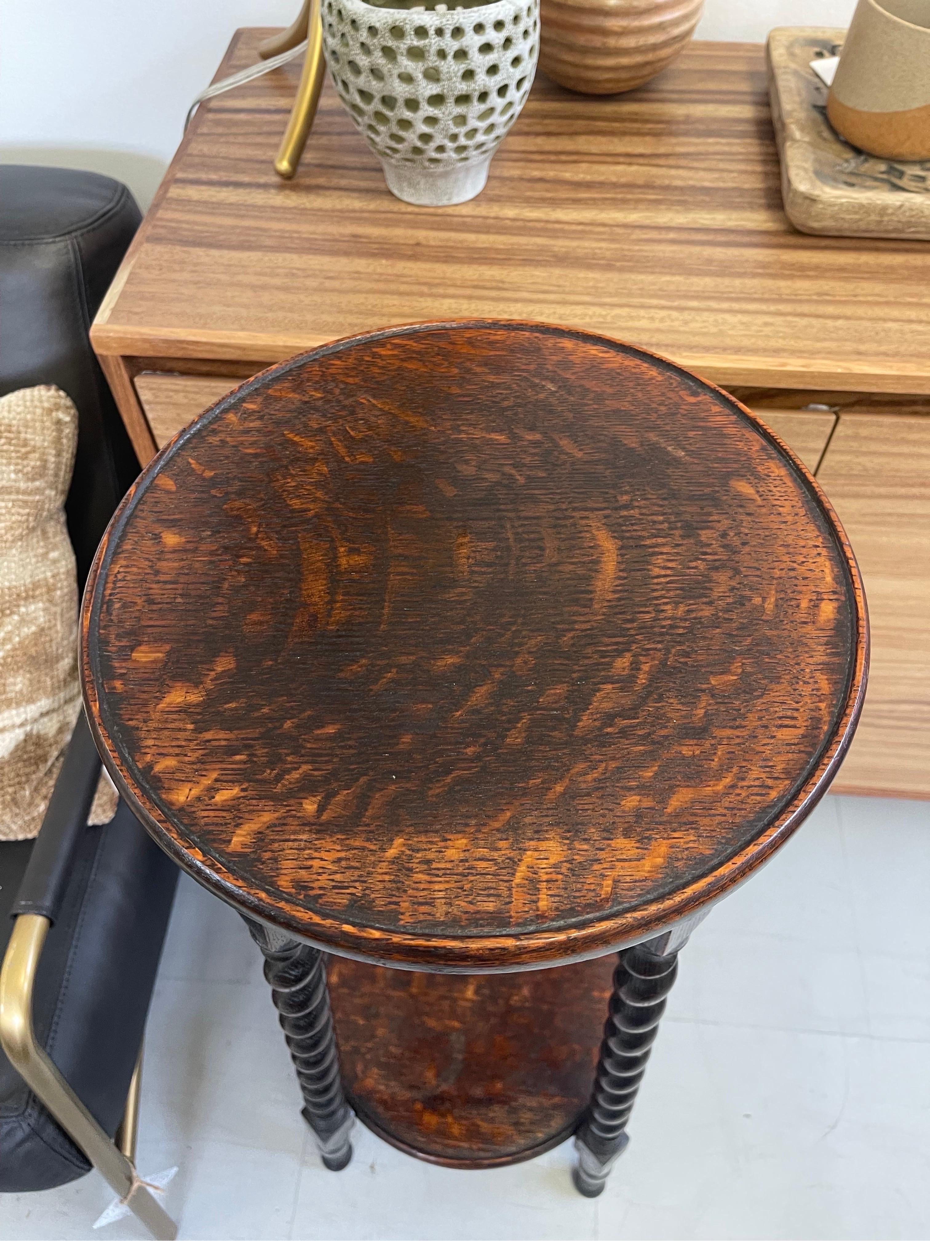 Antique Style Plant Stand, Accent Table, UK Import.  In Good Condition For Sale In Seattle, WA