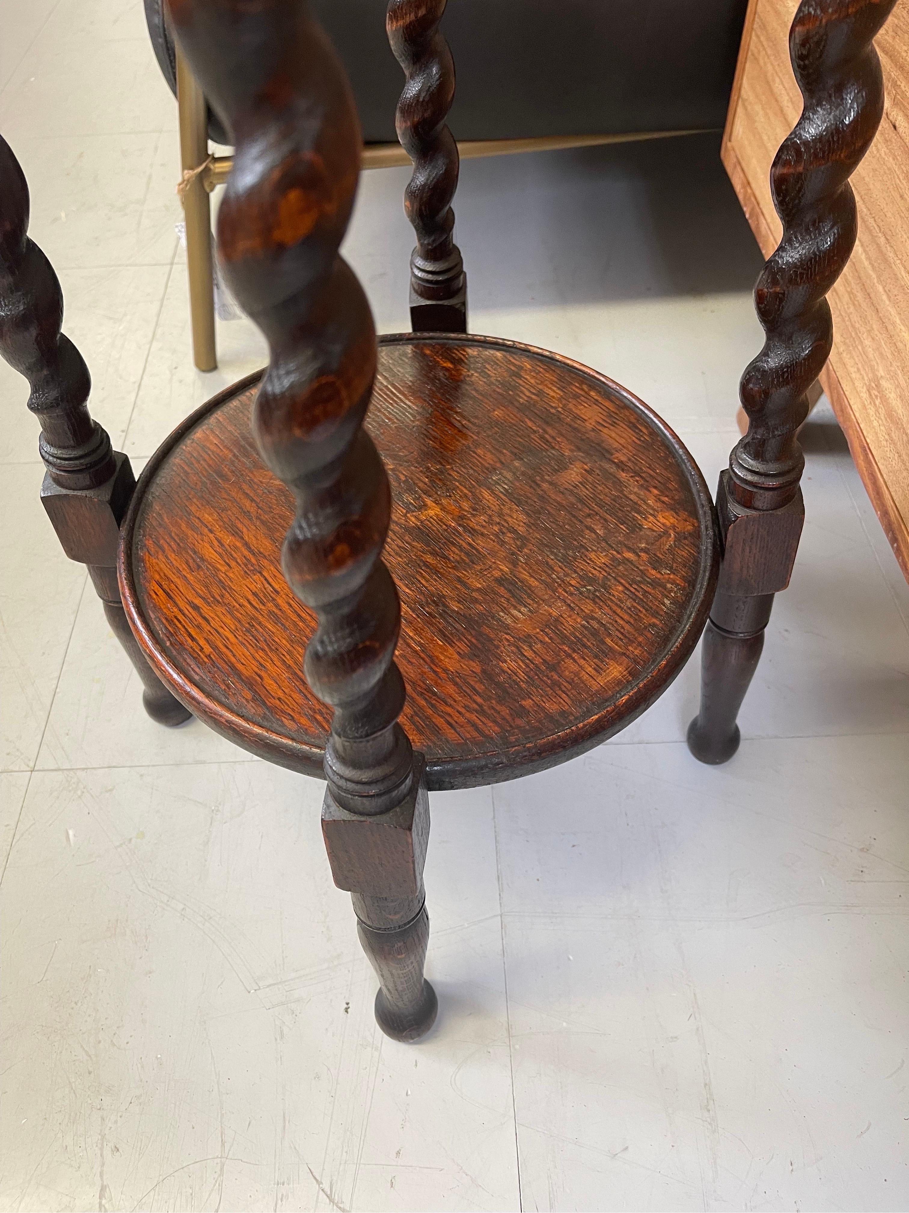Late 20th Century Antique Style Plant Stand, Accent Table, UK Import.  For Sale