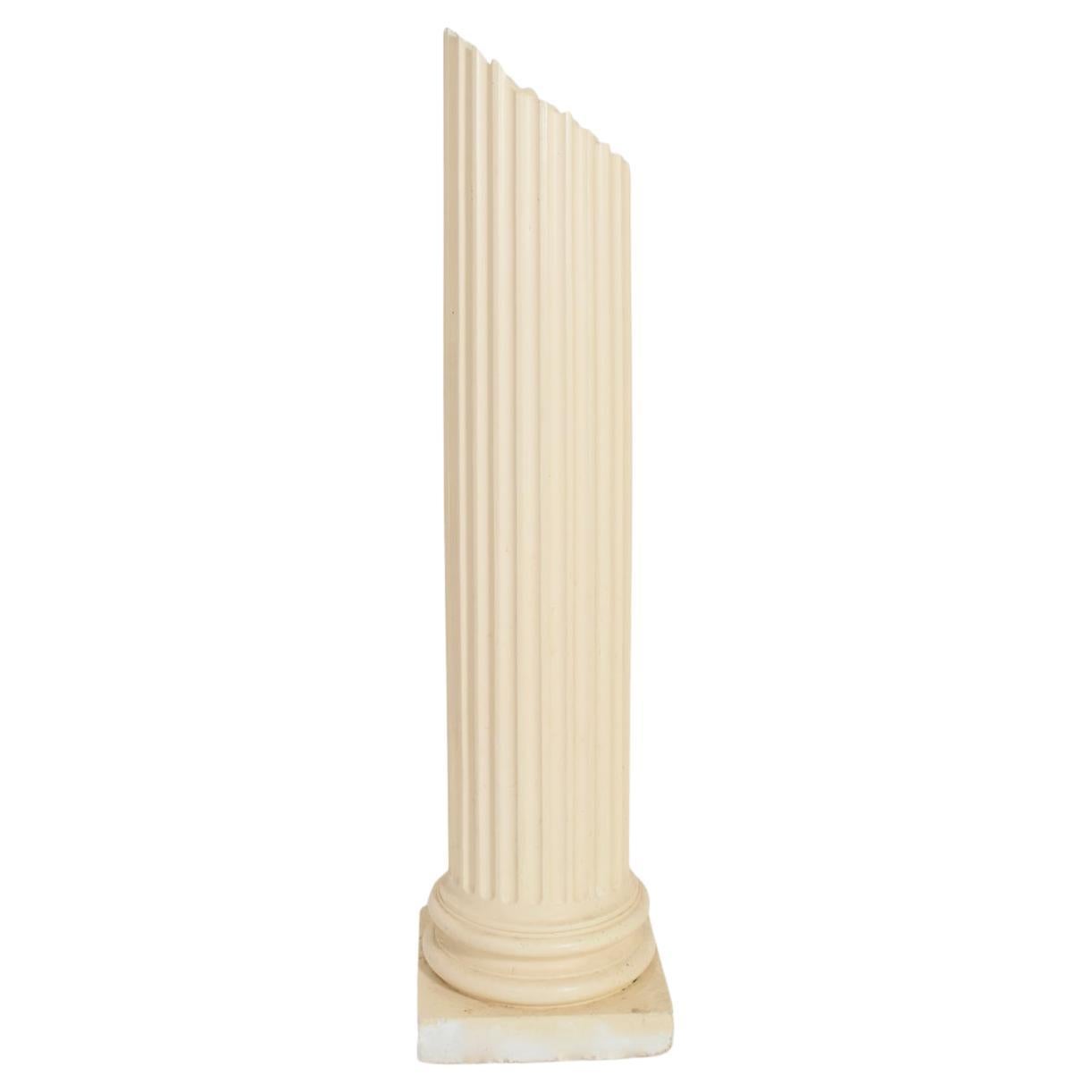 Antique style plaster column floor lamp, 1970s