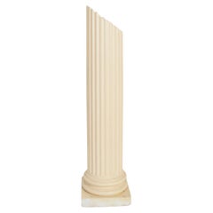 Lámpara de pie de columna de escayola de estilo antiguo, años 70