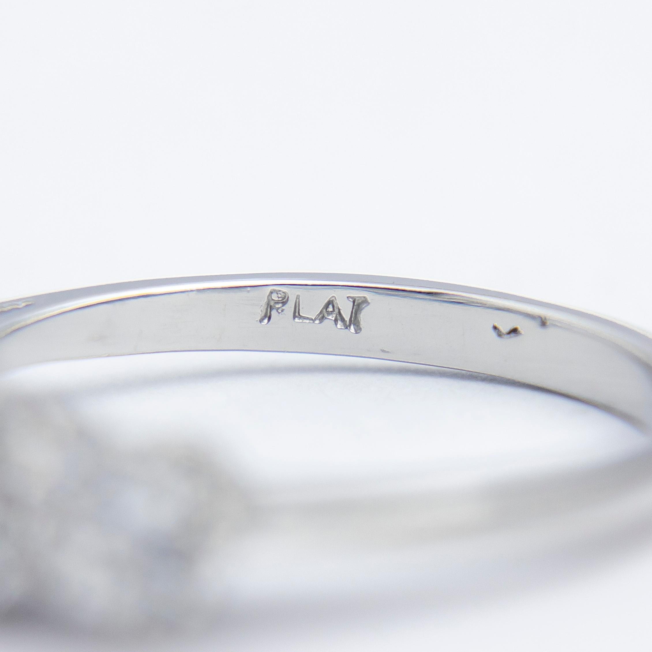 Bague de style antique en platine et diamant de taille européenne ancienne en vente 1