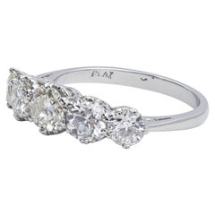 Antique Style Platinum & Old European Cut Diamond Ring