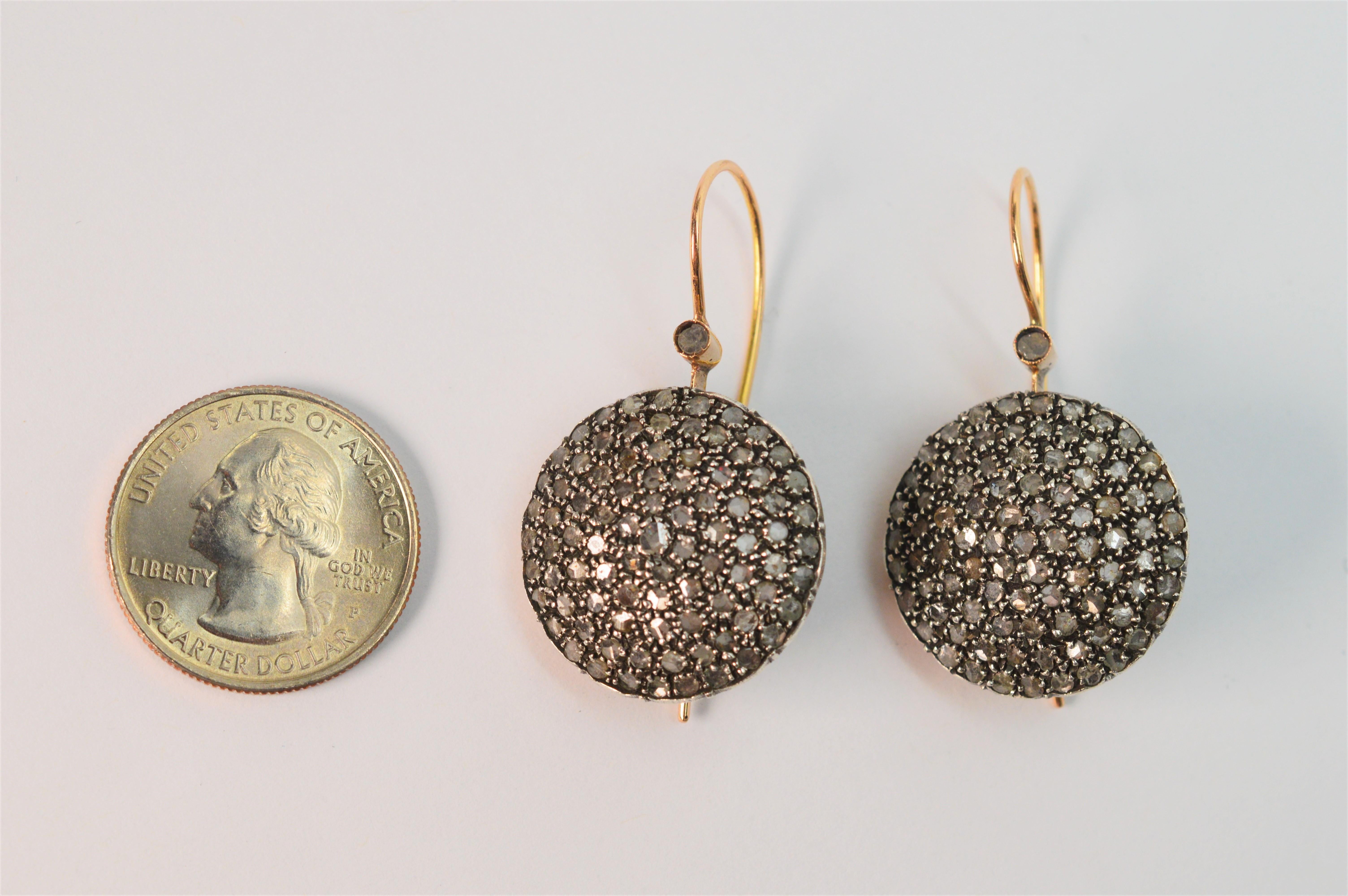 silver rose drop earrings