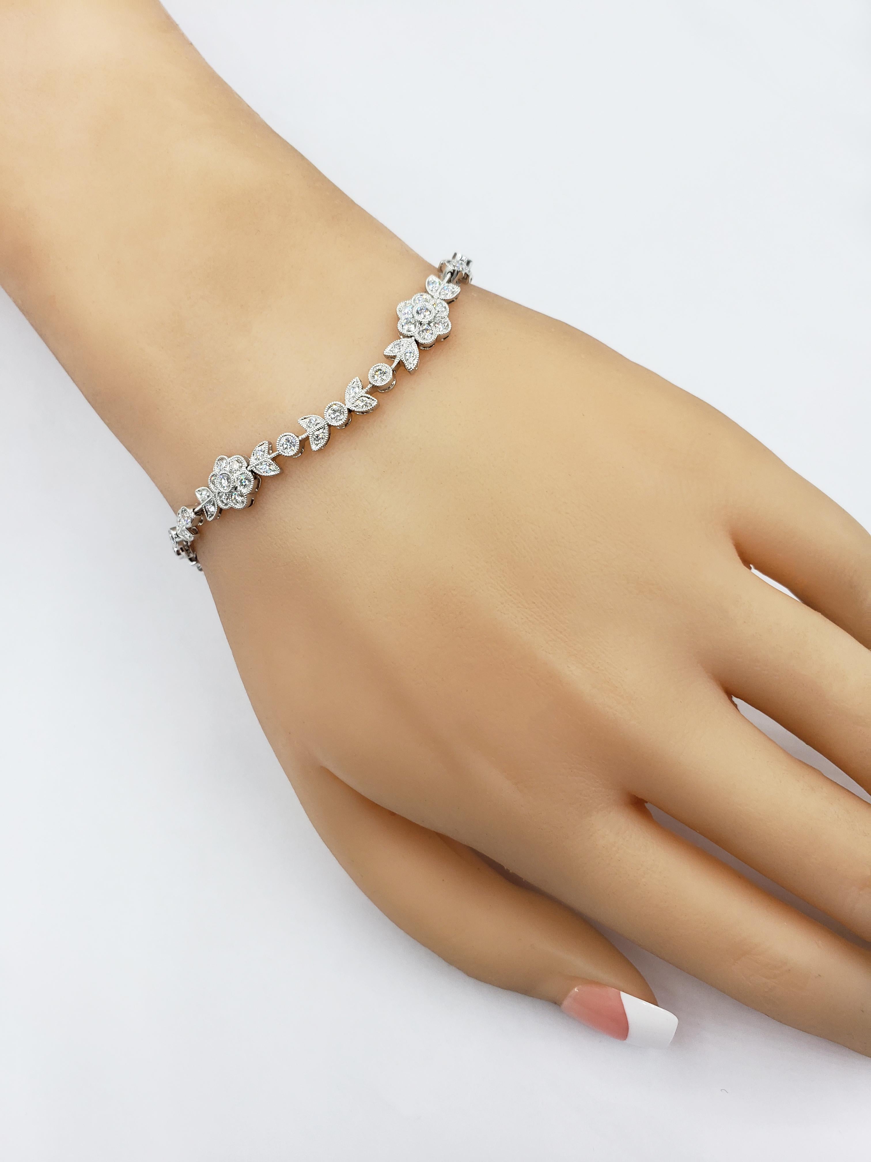 diamond flower bracelet
