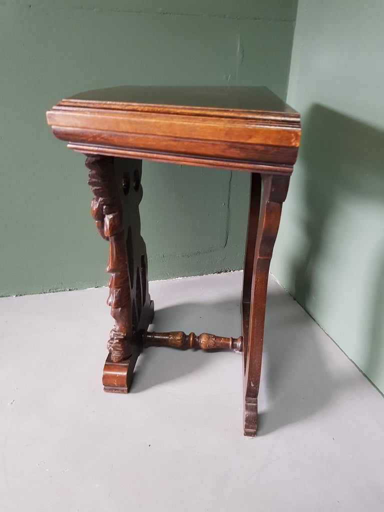 Antique style Small Hall Table with a Carved Angel at 1stDibs