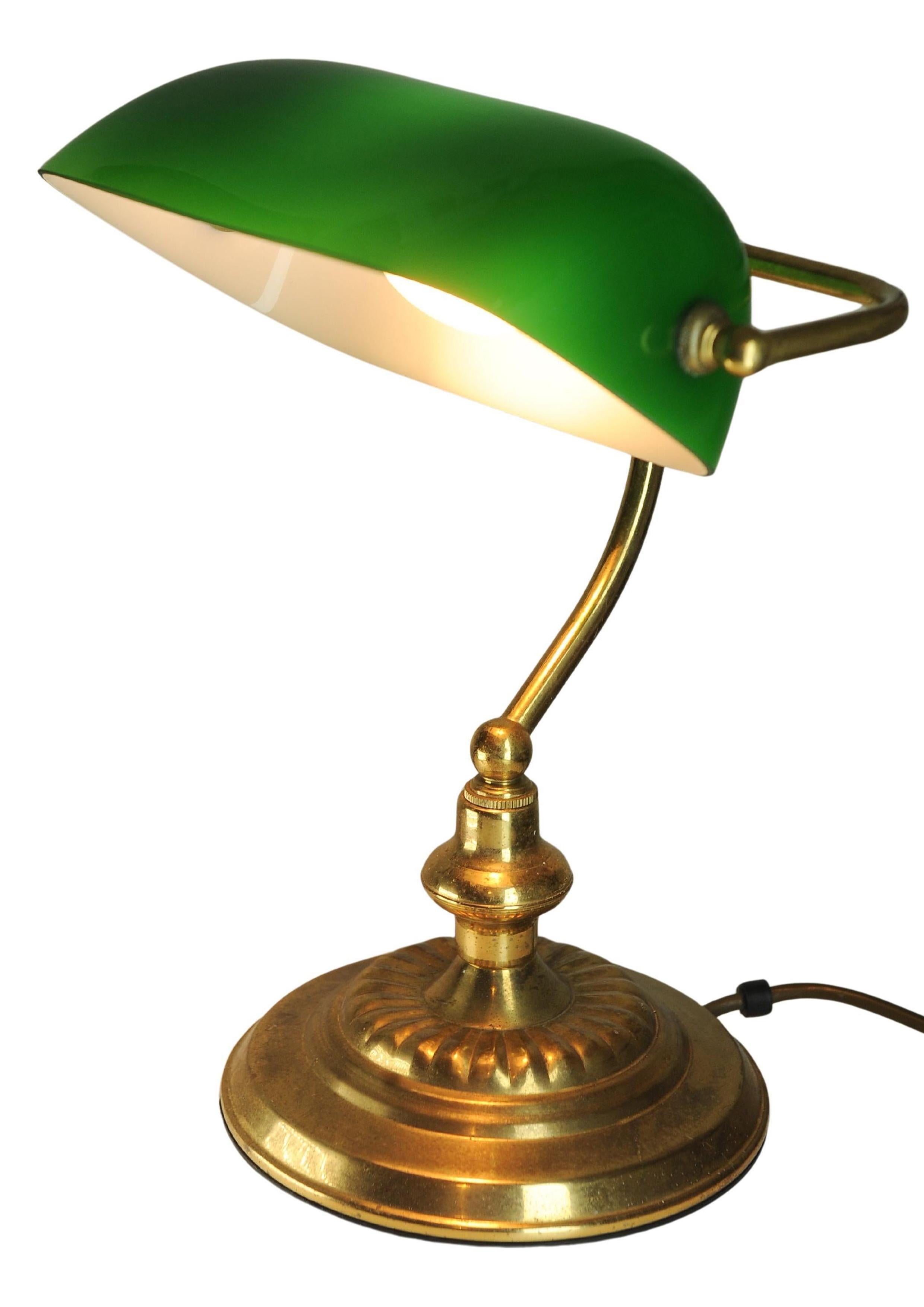 Victorian Design Student Desk Lamp with Racing Green Glass Shade
Switch