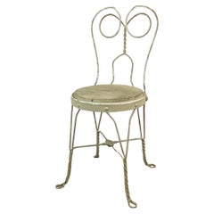 Antique-Style Twisted Iron Soda Fountain Chair Antique-Style Twisted Iron Soda Fountain Chair