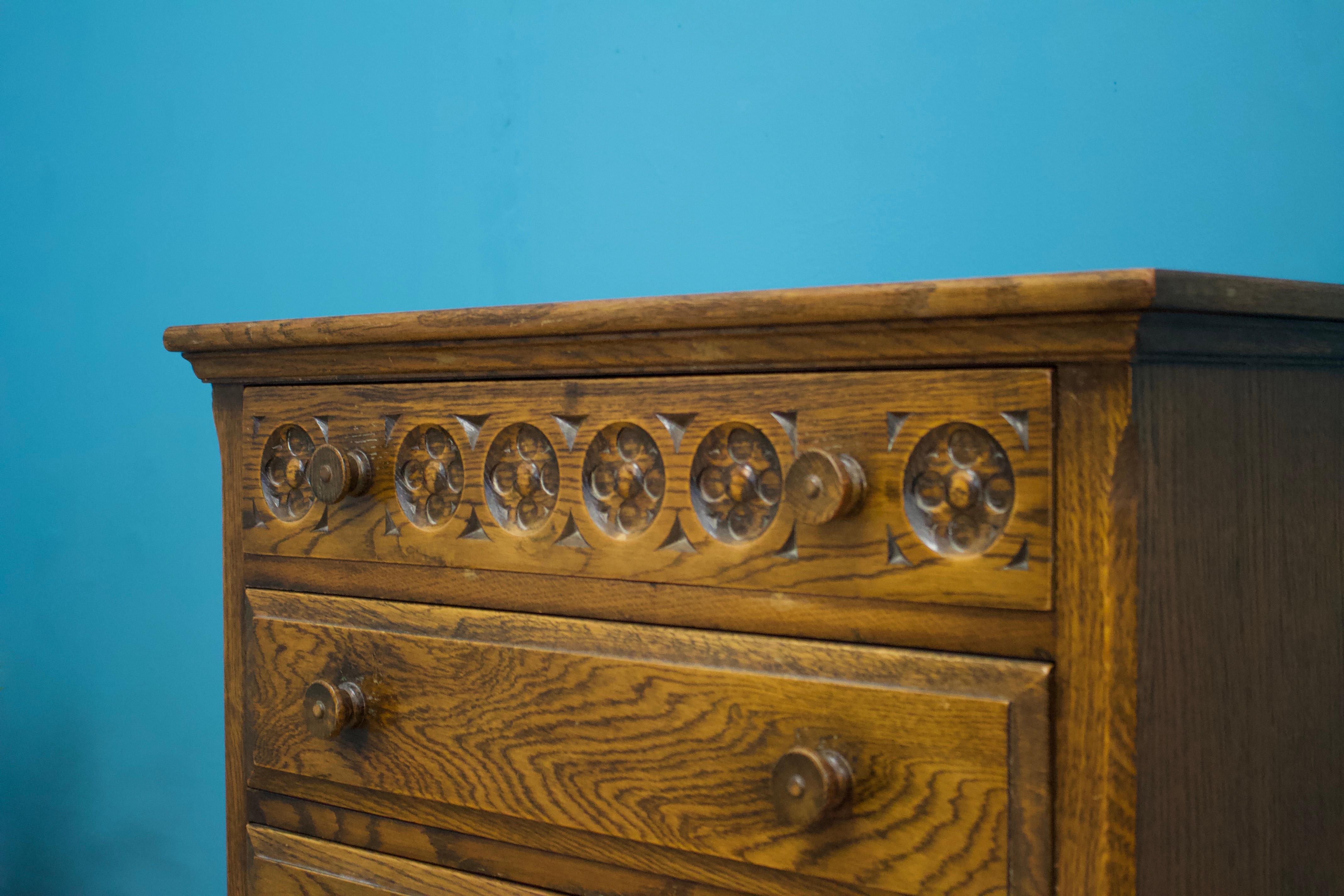 Inizio XX secolo Cassettiera vintage in stile antico in Oak in vendita