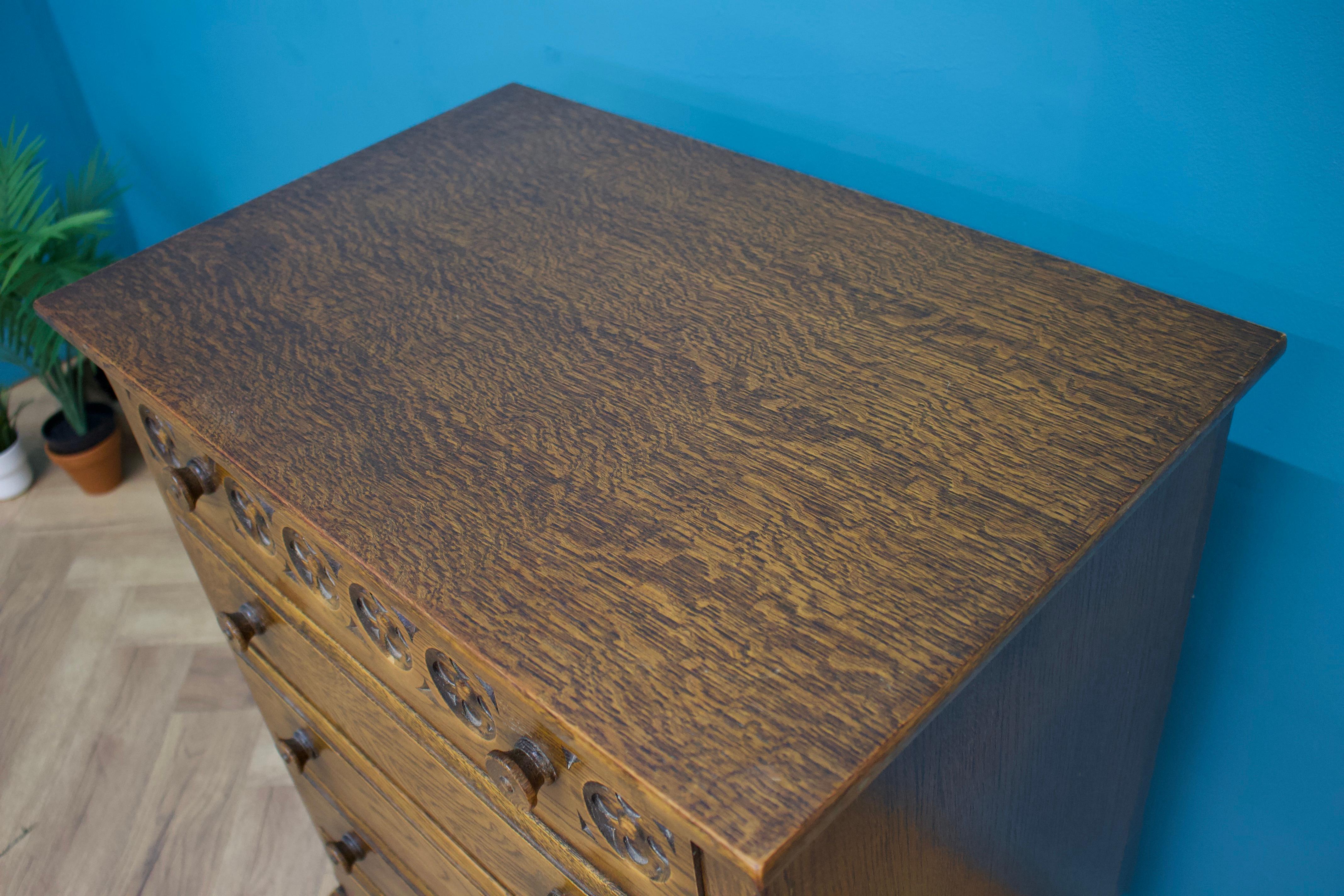 Legno Cassettiera vintage in stile antico in Oak in vendita