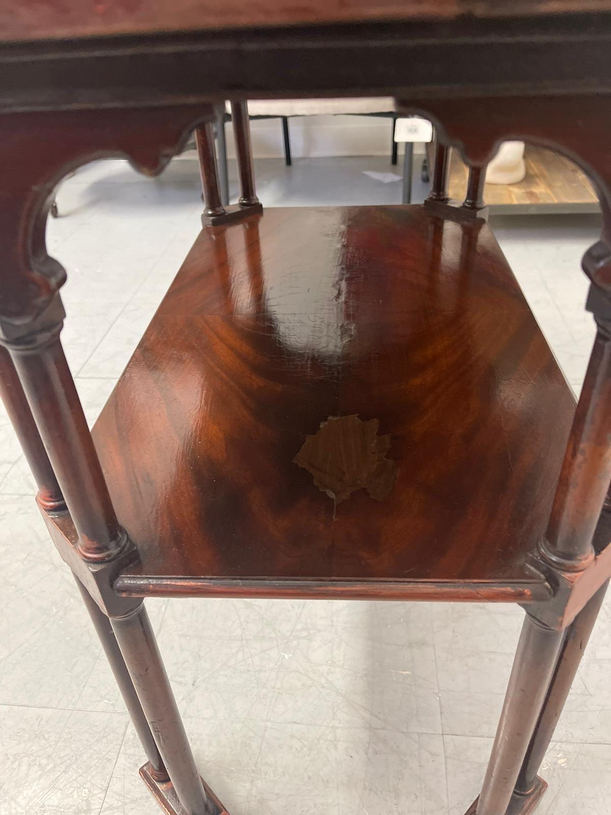 Wood Antique Style Vintage Side Table With Floral Accents. For Sale