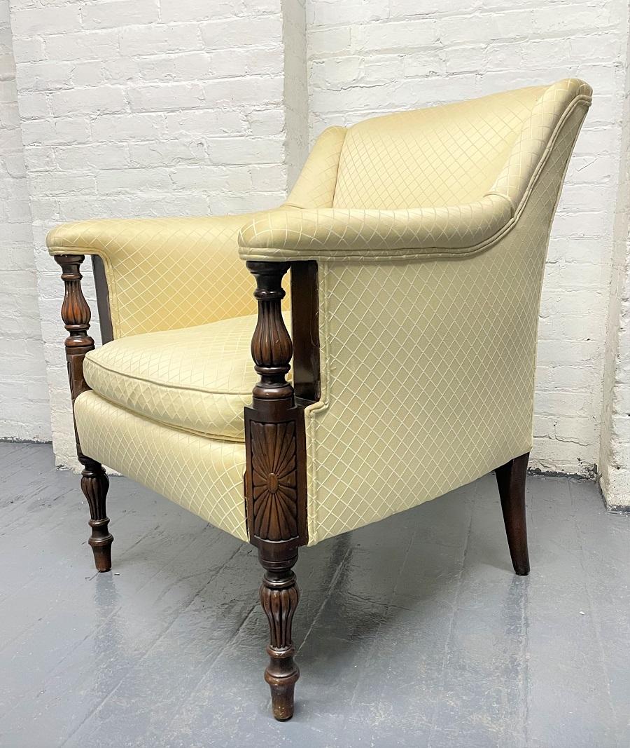 Mid-20th Century Antique Style Walnut Armchair For Sale