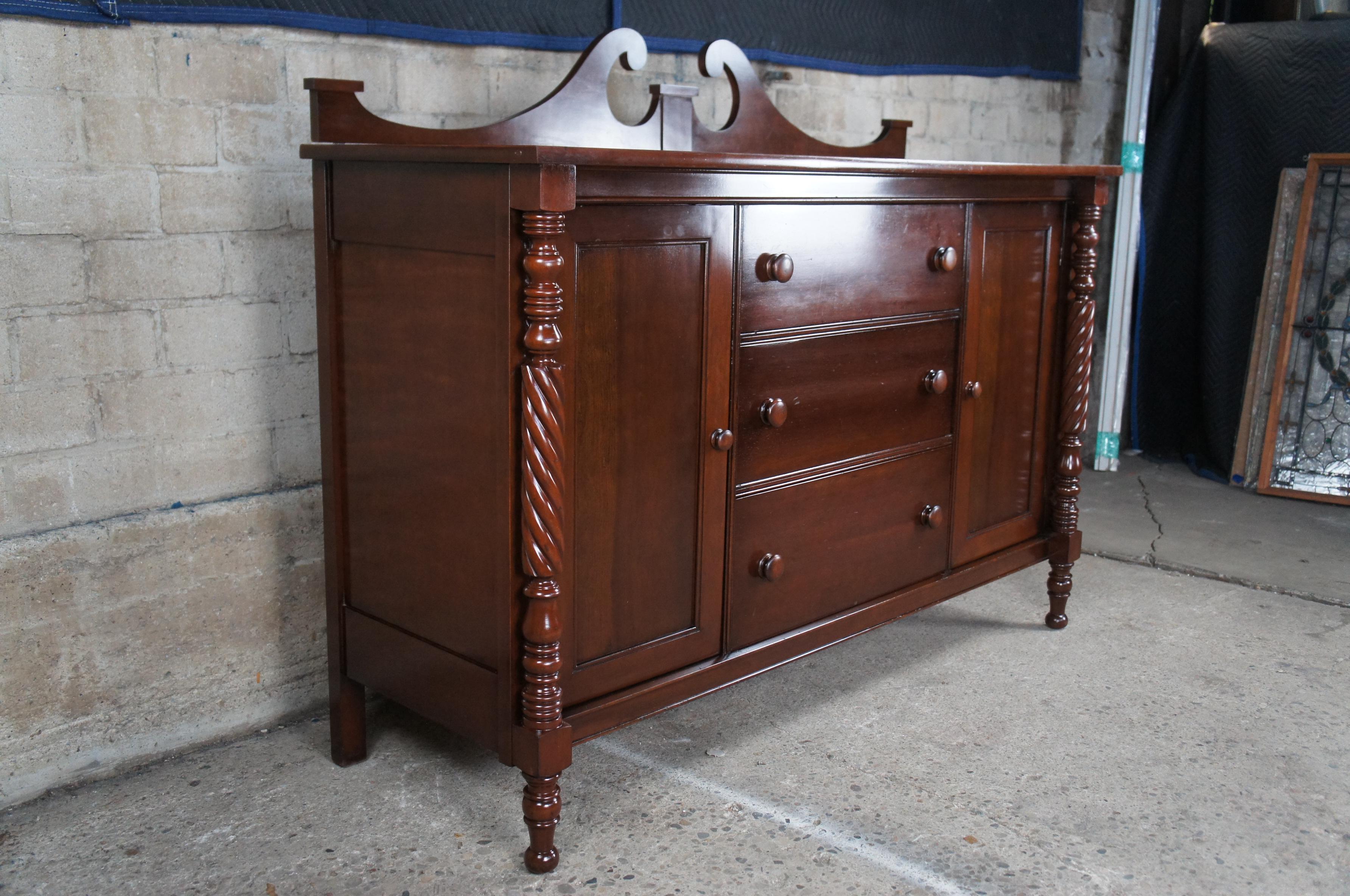20th Century Antique Styled By Park American Empire Cherry Buffet Sideboard Credenza 60