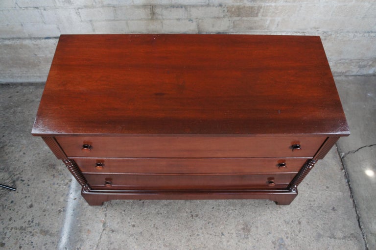 Antique Styled by Park American Federal Cherry Lowboy Chest and Mirror