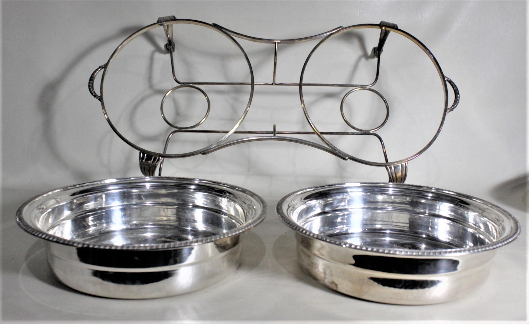 Antique Styled Silver Plated Twin Covered Entree Servers as Camrose Golf Trophy For Sale 6