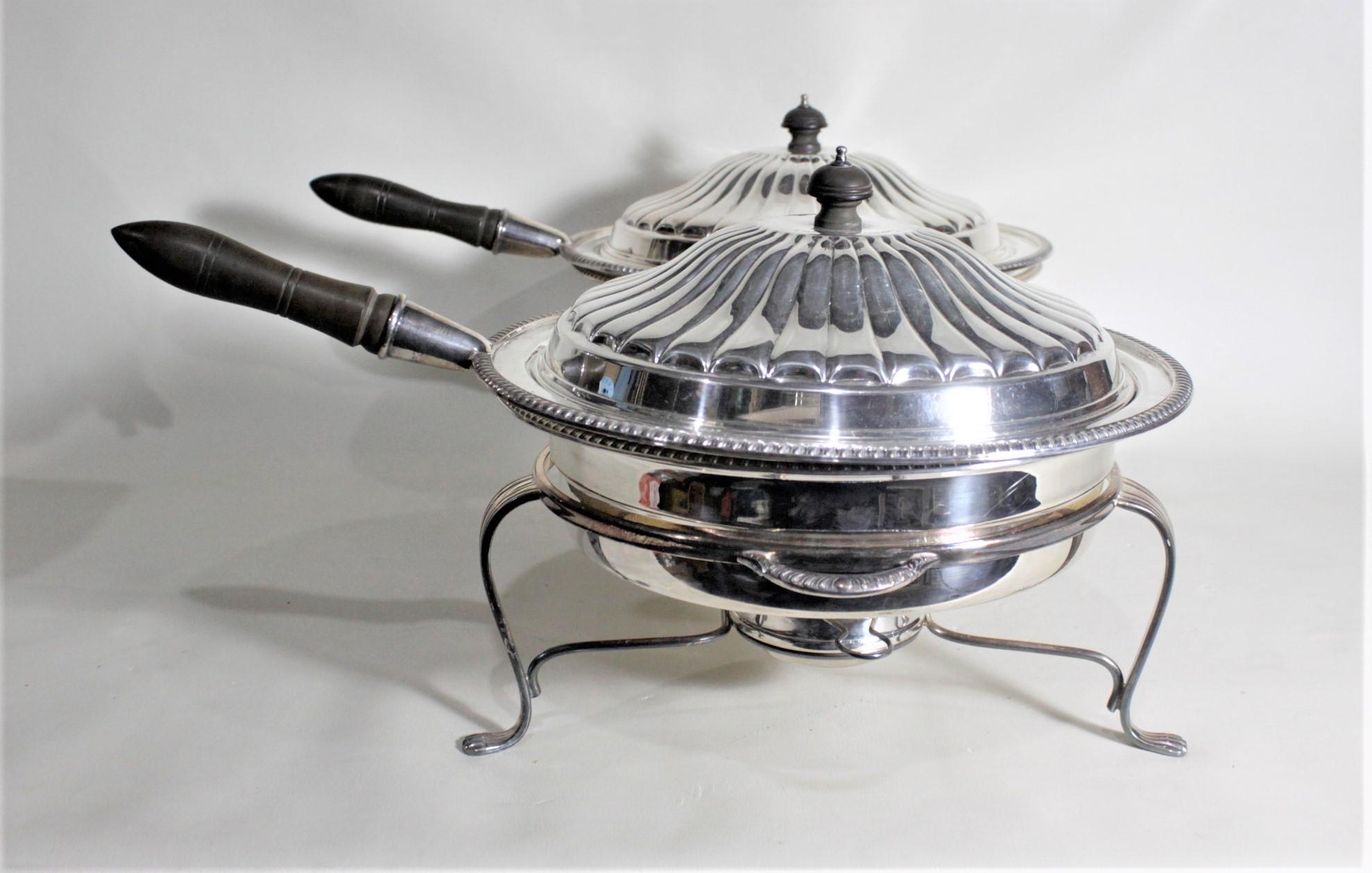 Victorian Antique Styled Silver Plated Twin Covered Entree Servers as Camrose Golf Trophy For Sale